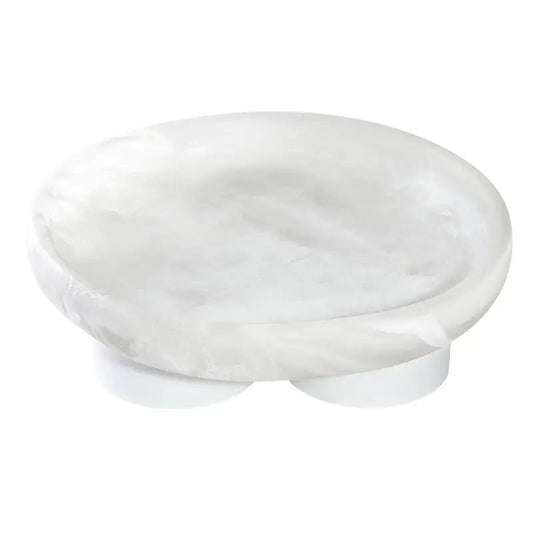 Footed Mini Tray, Resin (White) - EcoLuxe Furnishings