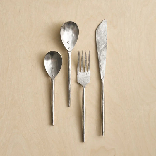 Forge Pewter Flatware - Set of 4 - EcoLuxe Furnishings