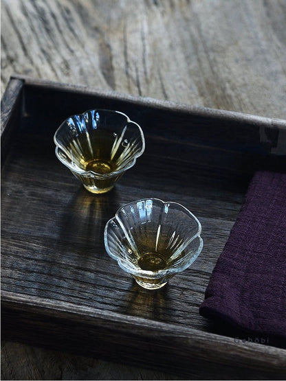 Handmade Flower Glass Tea Cup - EcoLuxe Furnishings