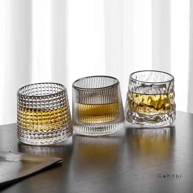 Handmade Rotating Glass Tumbler - EcoLuxe Furnishings