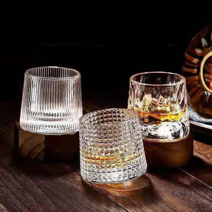 Handmade Rotating Glass Tumbler - EcoLuxe Furnishings