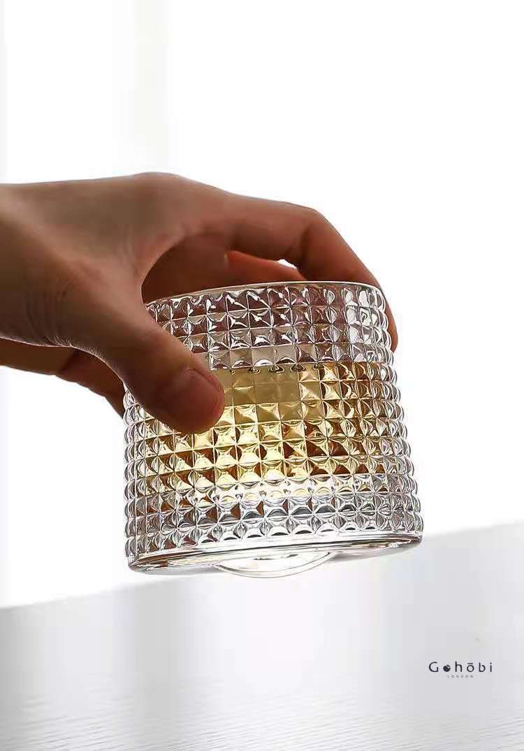 Handmade Rotating Glass Tumbler - EcoLuxe Furnishings