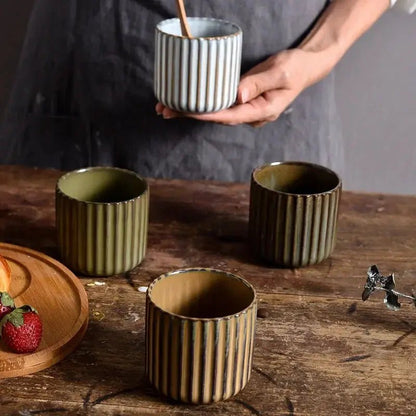 Japanese Style Retro Ceramic Tea Cup - EcoLuxe Furnishings