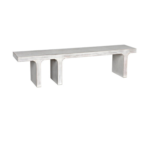 ‘Kir’ Bench (White Wash) - EcoLuxe Furnishings