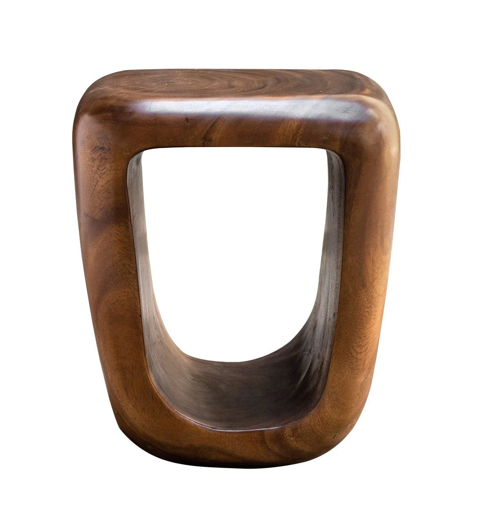 ‘Loophole’ Wooden Accent Stool - EcoLuxe Furnishings