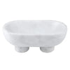 Marble Footed Bowl, Medium (White) - EcoLuxe Furnishings