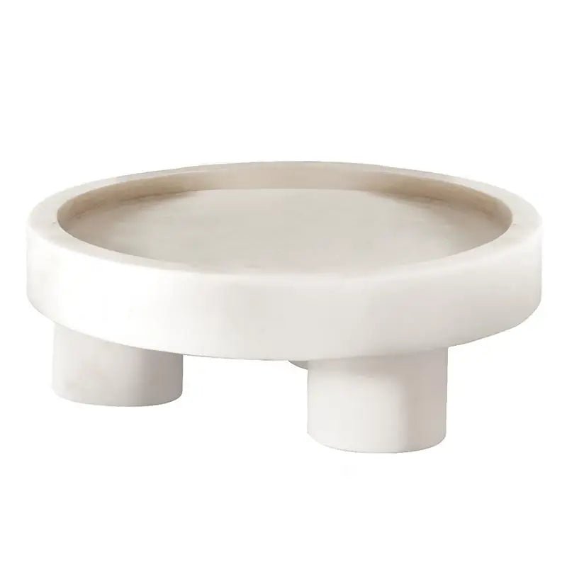 Marble Footed Tray (White) - EcoLuxe Furnishings