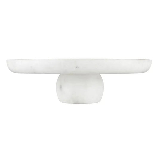 ‘Marble’ Round Pedestal, 12" - EcoLuxe Furnishings