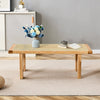 Modern Minimalist Rectangular Rattan Tabletop Coffee Table - EcoLuxe Furnishings