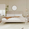 Modern Solid Wood Platform Bed (Stone Gray) - EcoLuxe Furnishings