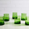 ‘Moroccan Cone’ Glassware, Set of 6 (Green) - EcoLuxe Furnishings