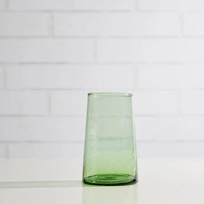 ‘Moroccan Cone’ Glassware, Set of 6 (Green) - EcoLuxe Furnishings