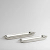 Nickel Long Trays - Set of 2 - EcoLuxe Furnishings