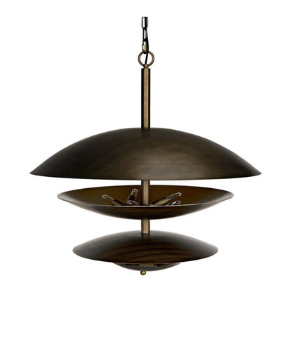 ‘Nora’ Chandelier, Metal (Aged Brass Finish) - EcoLuxe Furnishings