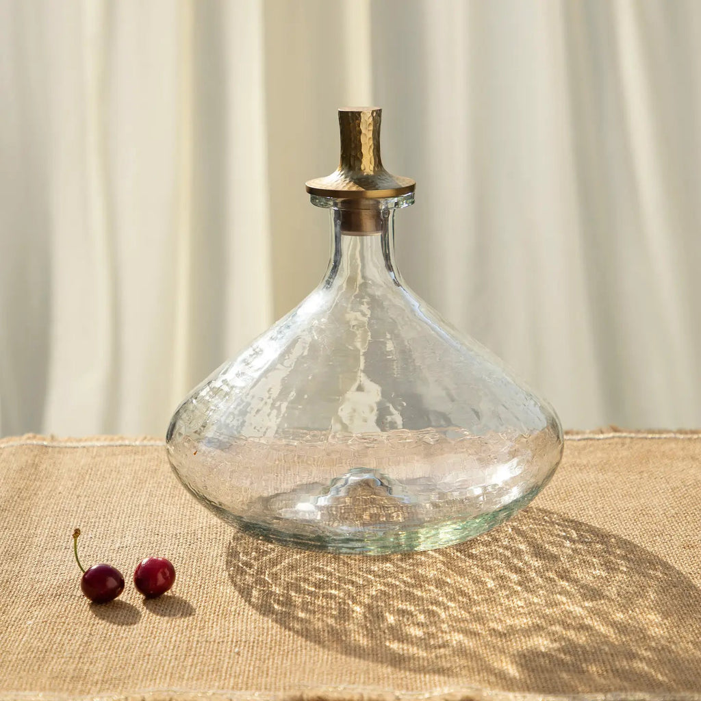 Pebbled Decanter (Wide) - EcoLuxe Furnishings