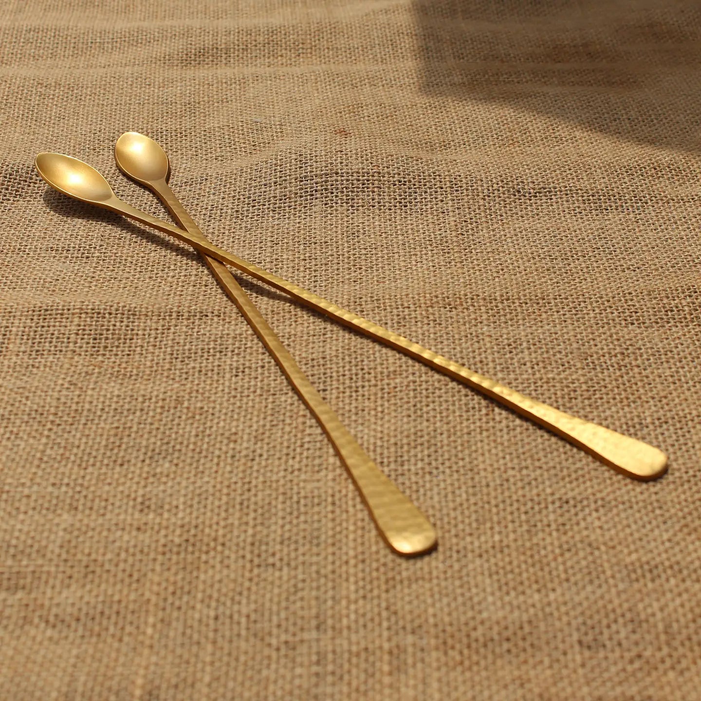 Pebbled Long Spoons - Set of 2 - EcoLuxe Furnishings