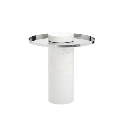 “Pillar” Side Table (Silver) - EcoLuxe Furnishings