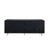 Rattan Sideboard Cabinet (Black) - EcoLuxe Furnishings