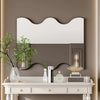 Rectangular Wall Mirror w/Wavy Sides, 30”x35”(Black) - EcoLuxe Furnishings