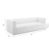 “Reflection” Channel Tufted Sofa (White) - EcoLuxe Furnishings