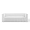 “Reflection” Channel Tufted Sofa (White) - EcoLuxe Furnishings