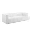 “Reflection” Channel Tufted Sofa (White) - EcoLuxe Furnishings