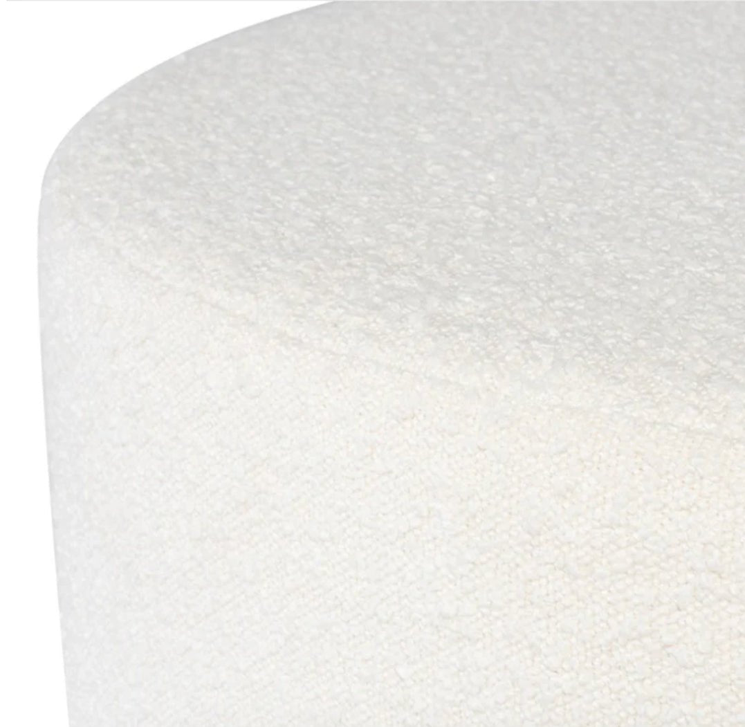 ‘Roberta‘ Ottoman, 37.8in (Buttermilk Boucle) - EcoLuxe Furnishings