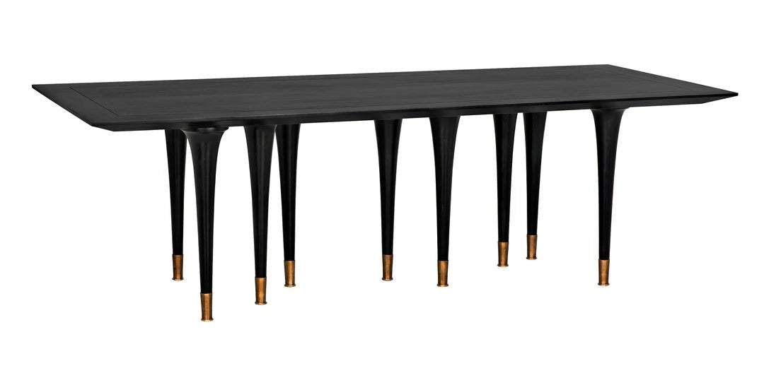 ‘Romeo’ Dining Table (Hand - Rubbed Black) - EcoLuxe Furnishings