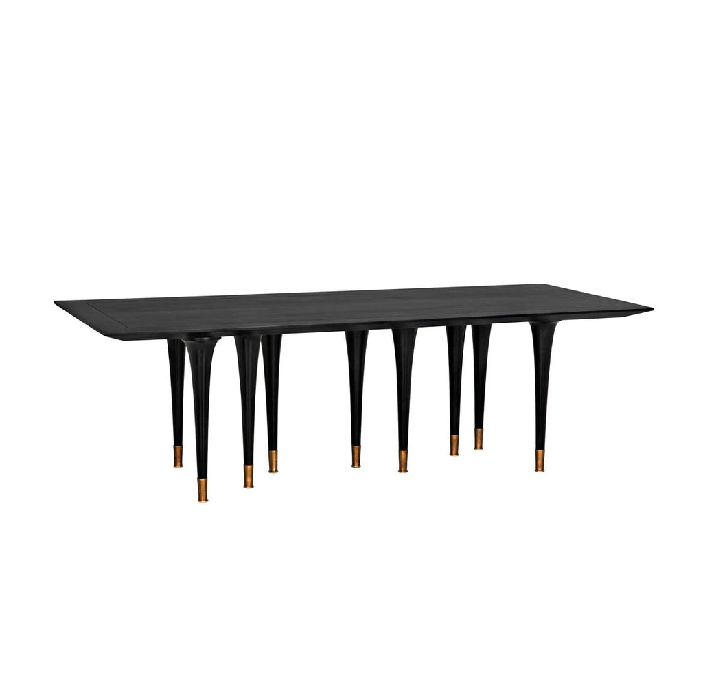 ‘Romeo’ Dining Table (Hand - Rubbed Black) - EcoLuxe Furnishings