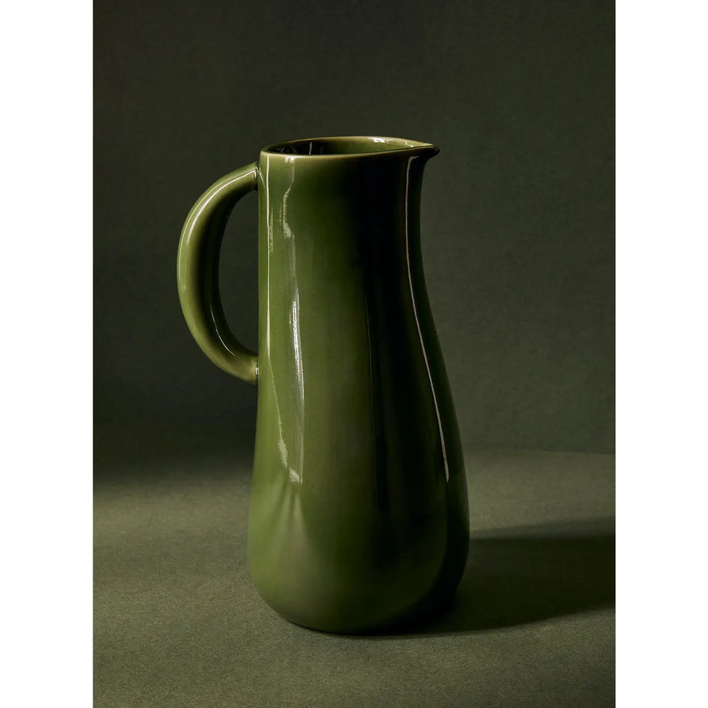 Stoneware Jug | Dadasi 50 Oz - Green - EcoLuxe Furnishings