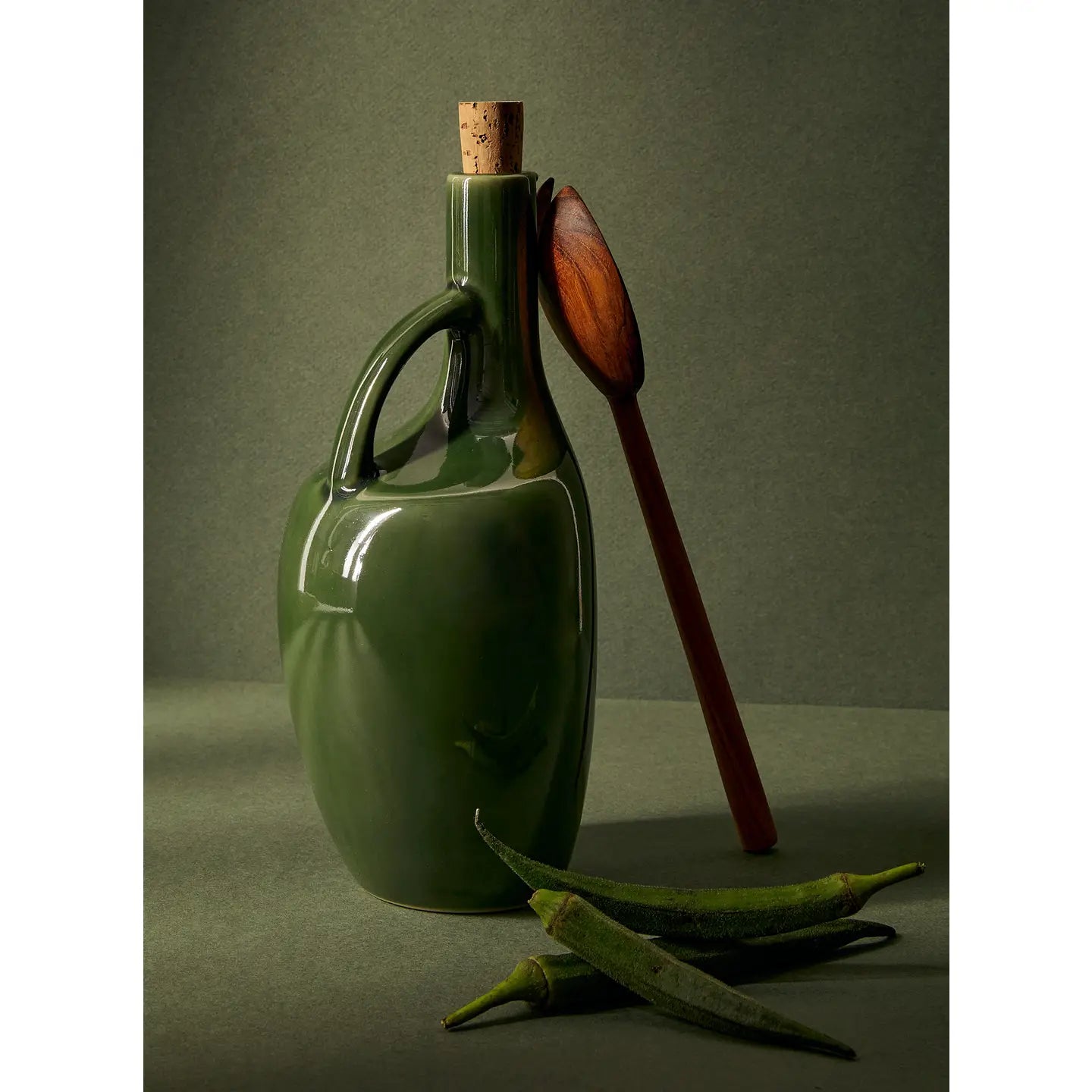 Stoneware Olive Oil Bottle | Canard 34oz - EcoLuxe Furnishings