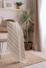 Striped Cream Throw Blanket - EcoLuxe Furnishings