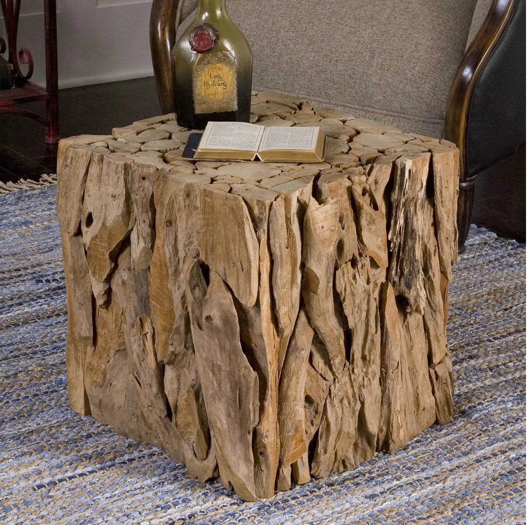 ‘Teak Root Bunching’ Cube - EcoLuxe Furnishings