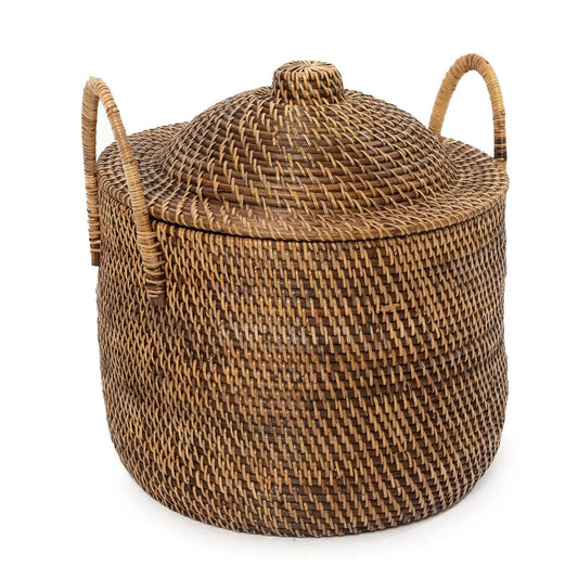 ‘The Colonial’ Handles Basket (Natural Brown) - EcoLuxe Furnishings