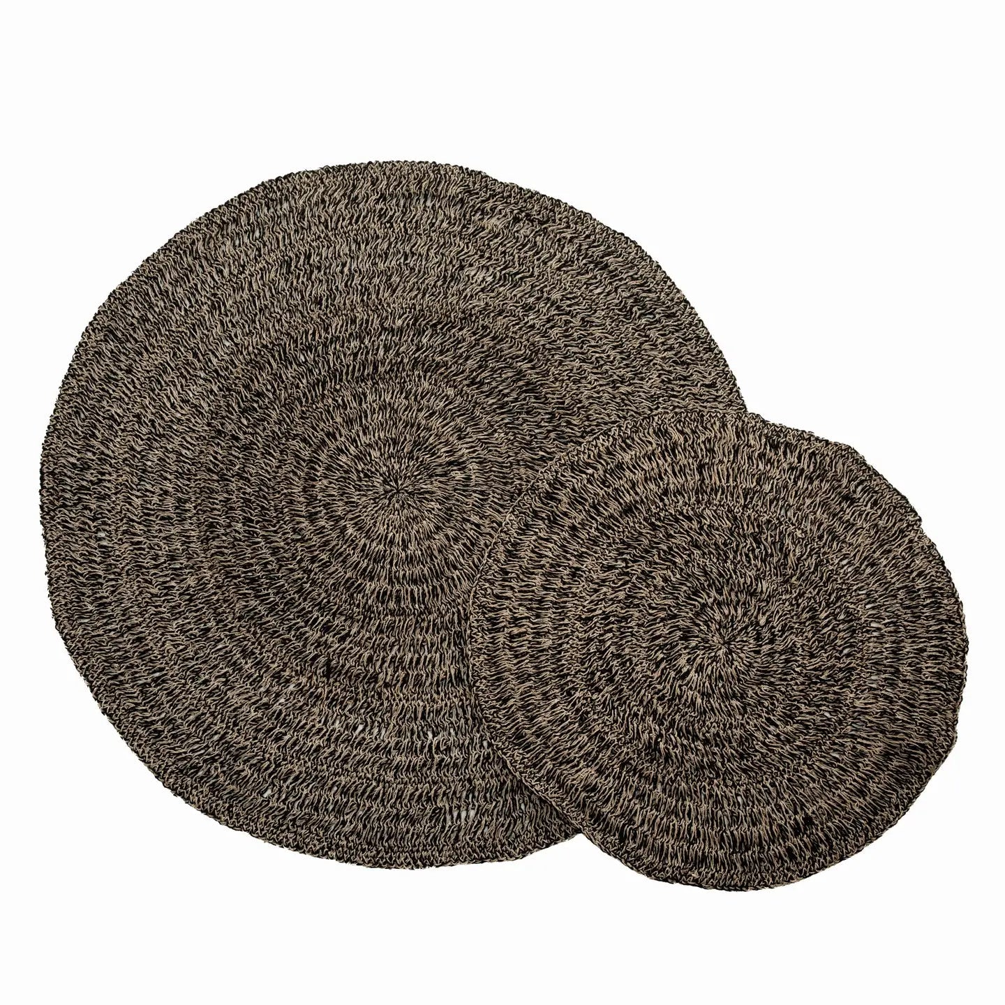 ‘The Seagrass’ Rug, 100 (Natural Black) - EcoLuxe Furnishings