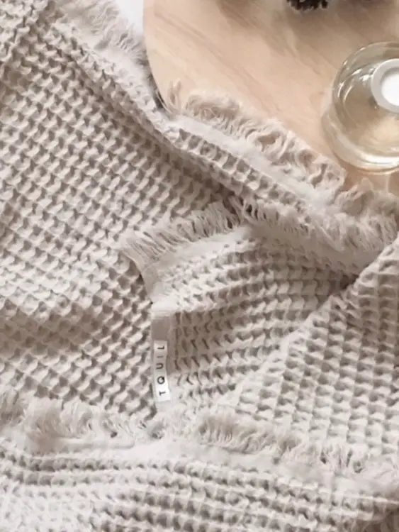 Turkish Bath Towel, Waffle-Knit ‘Set of 2’ - EcoLuxe Furnishings