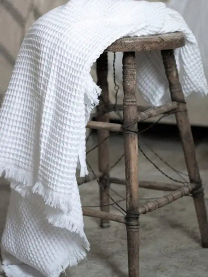 Turkish Bath Towel, Waffle-Knit ‘Set of 2’ - EcoLuxe Furnishings