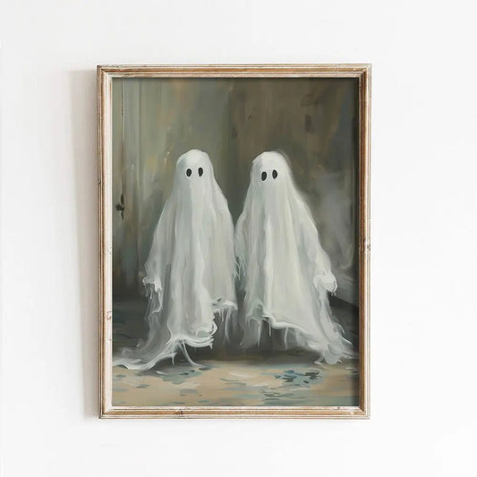 ‘Twin Ghosts’ Halloween Art Print - EcoLuxe Furnishings