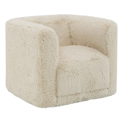 ‘Upendo’ Swivel Chair, 33"W (Beige) - EcoLuxe Furnishings