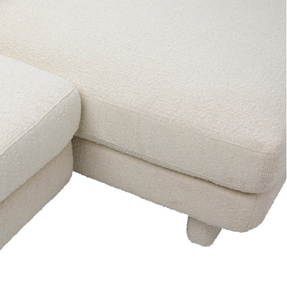 ‘Valento’ Chaise Sectional, Boucle (Toscana Ivory) - EcoLuxe Furnishings