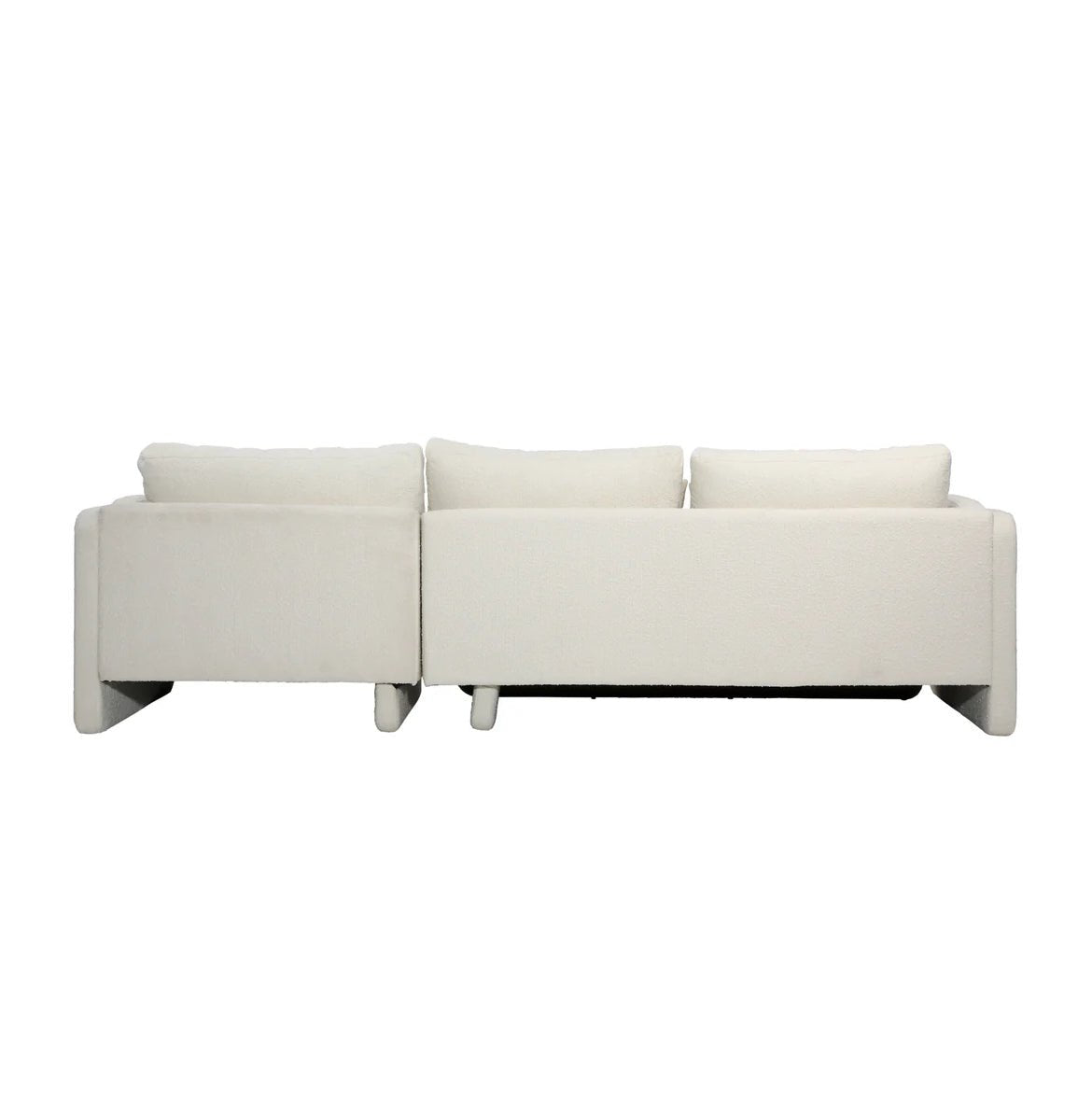 ‘Valento’ Chaise Sectional, Boucle (Toscana Ivory) - EcoLuxe Furnishings