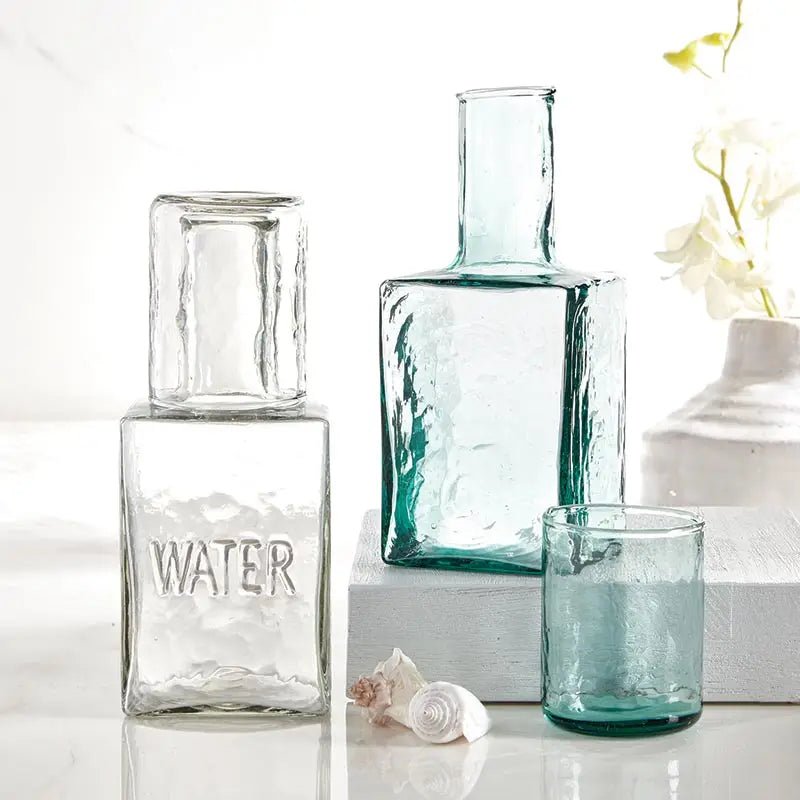 ‘Water’ Decanter Bottle + Glass Set - EcoLuxe Furnishings