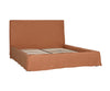 ‘Whitney’ Bed, Linen Blend Slipcover w/Birch Wood Frame (Terracotta) - EcoLuxe Furnishings