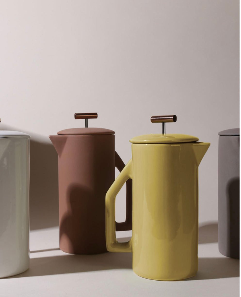 850 mL Ceramic French Press (Chartreuse) - EcoLuxe Furnishings