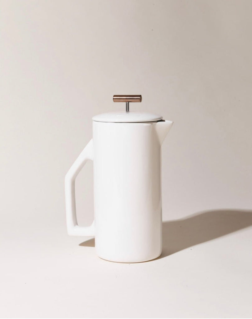 850 mL Ceramic French Press (Cream) - EcoLuxe Furnishings