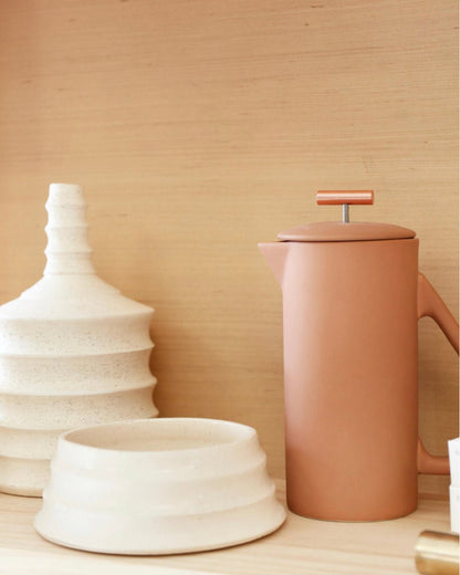 850 mL Ceramic French Press (Sand) - EcoLuxe Furnishings