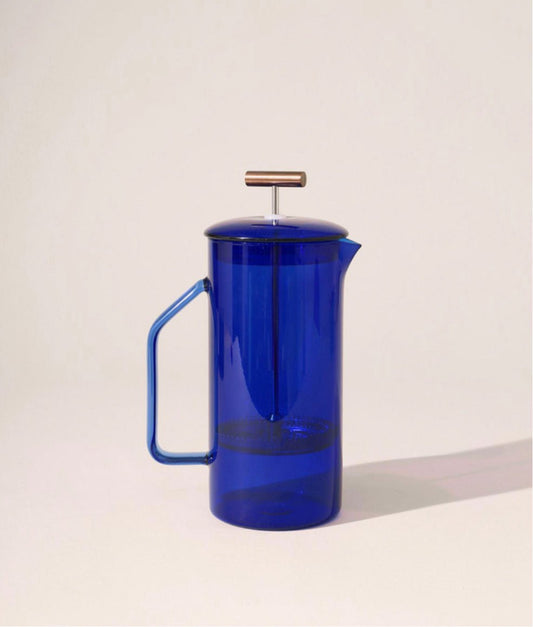 850 mL Glass French Press (Cobalt) - EcoLuxe Furnishings