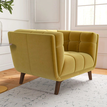 ‘Addison’ Lounge Chair (Gold Velvet) - EcoLuxe Furnishings