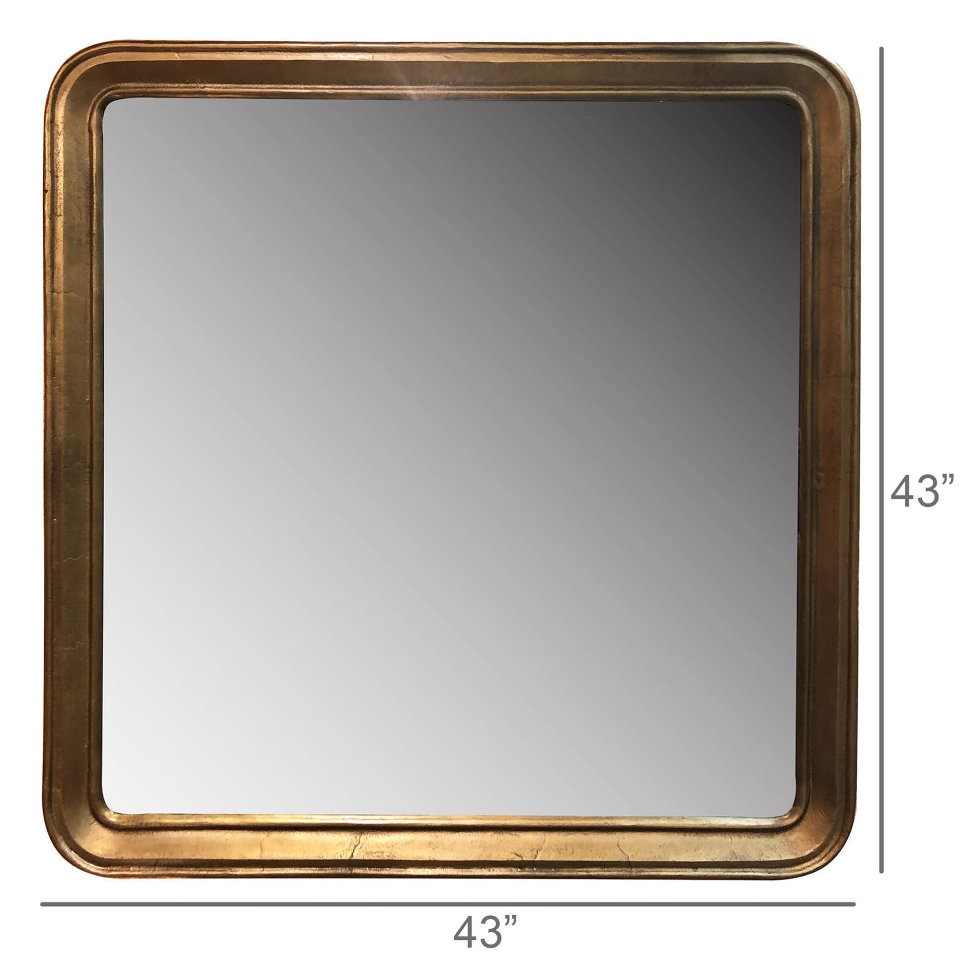 ‘Adelaide’ Square Mirror (Brass) - EcoLuxe Furnishings