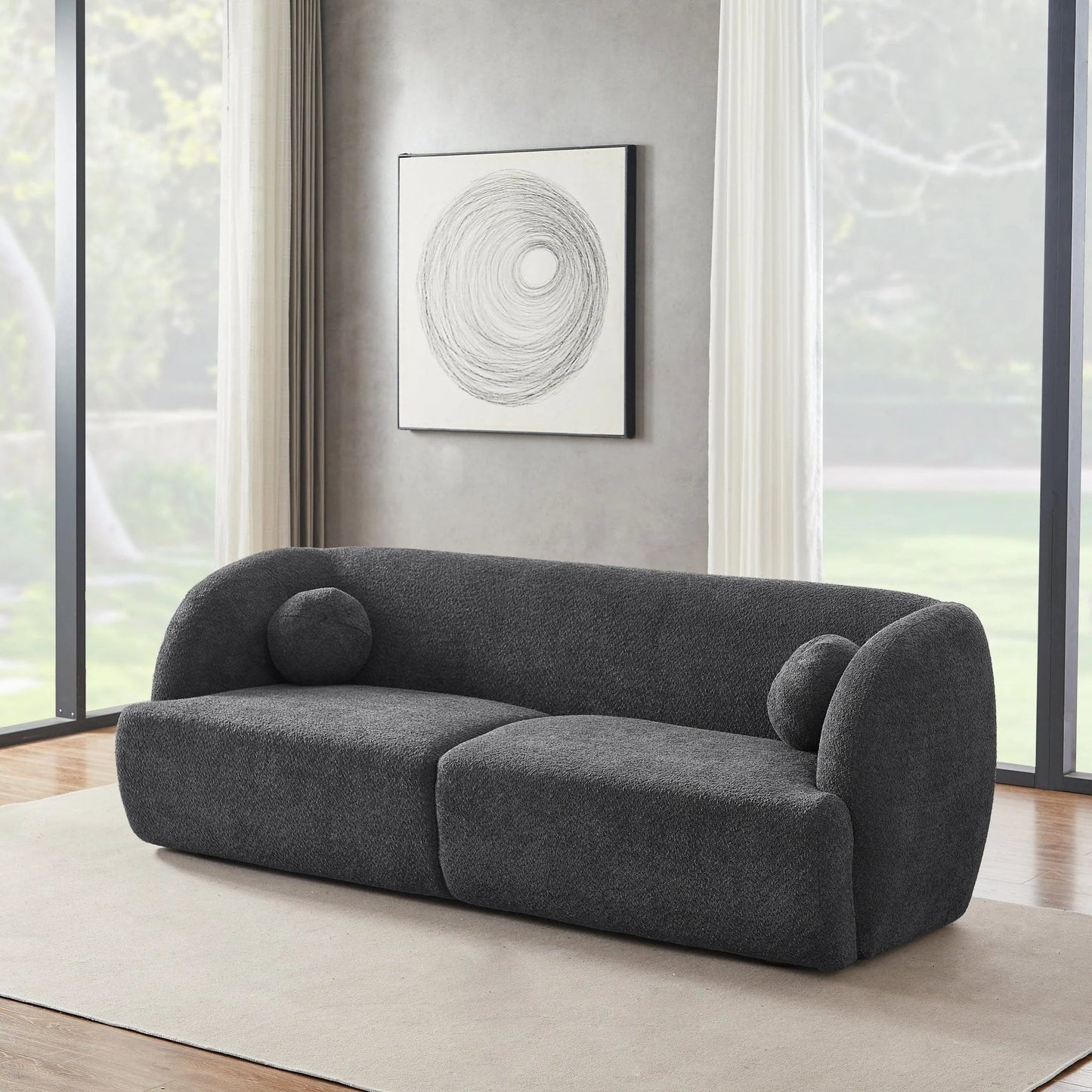 ‘Anna’ Sofa (Grey Boucle) - EcoLuxe Furnishings